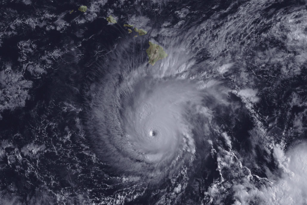 Hurricane Lane, as seen from space. NOAA Environmental Visualization Laboratory